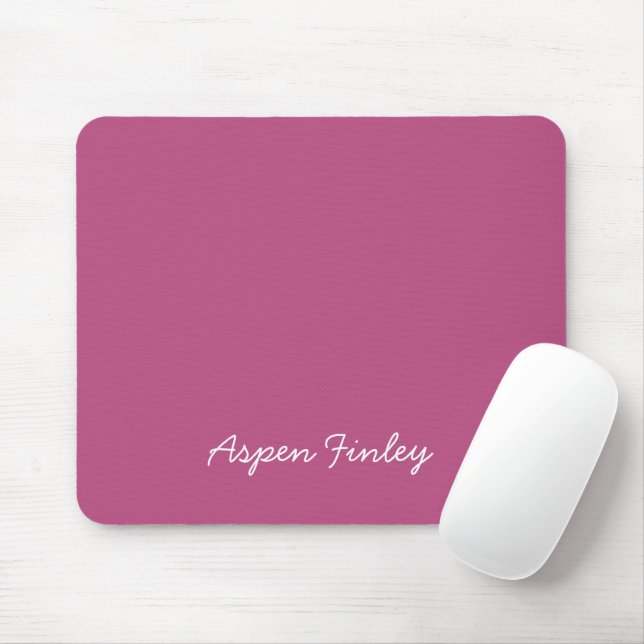 Trend Farbe Rosa Lila Berry Name Mousepad (Mit Mouse)