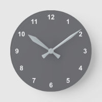 Trend Farbe - Schiefergraue Uhr mit Zahlen