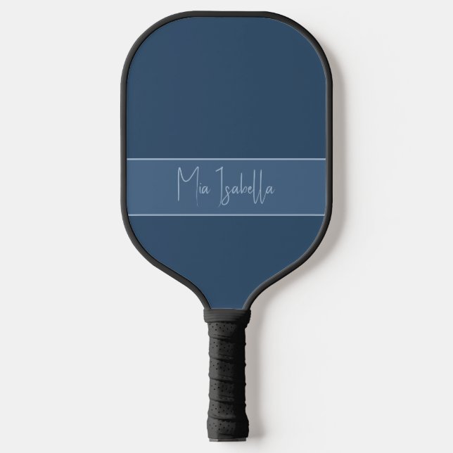 Trend Farbe Schwerer Blauer Name Pickleball Paddel Schläger (Vorderseite)