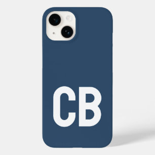 Trend Farbe Schweres blaues Minimalistisches Monog Case-Mate iPhone 14 Hülle