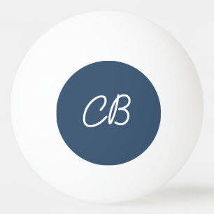 Trend Farbe Seriöse blaue Monogramm Pingpong Ball Tischtennisball