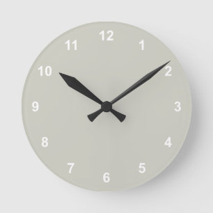 Trend Farbe - Silber, Grau, rund Uhr mit Zahlen