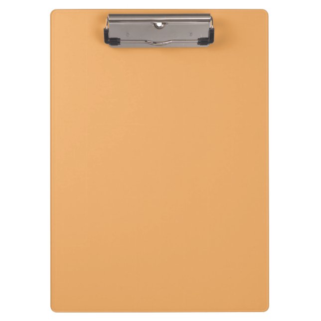 Trend-Farbe - Soft Orange Solid-Zwischenablage Klemmbrett (Vorderseite)