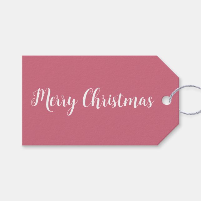 Trend Farbe Soft Pink Minimalistisch Geschenkanhänger (Vorderseite (Horizontal))