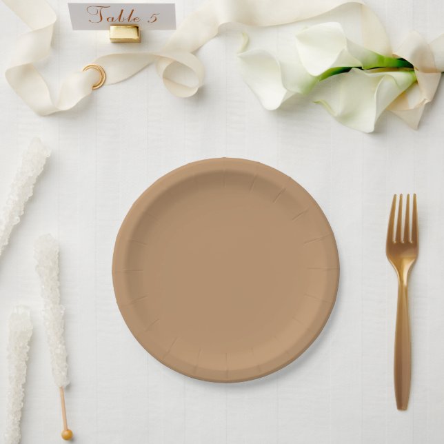 Trend-Farbe - Teller aus warmen beigefarbenen Papi (Hochzeit)