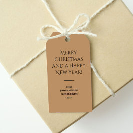 Trend Farbe warm Beige Minimalistisch Geschenkanhänger