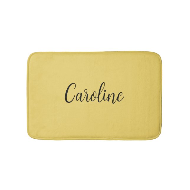 Trend Farbe Weich Gelb Name Badematte (Vorderseite)
