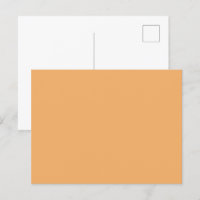 Trend Farbe - weiche orangefarbene, solide Postkar