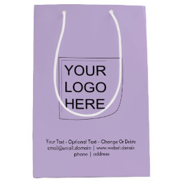 Trend Farbe - Weiche Violette Mittlere Logo-Gesche Geschenktüte
