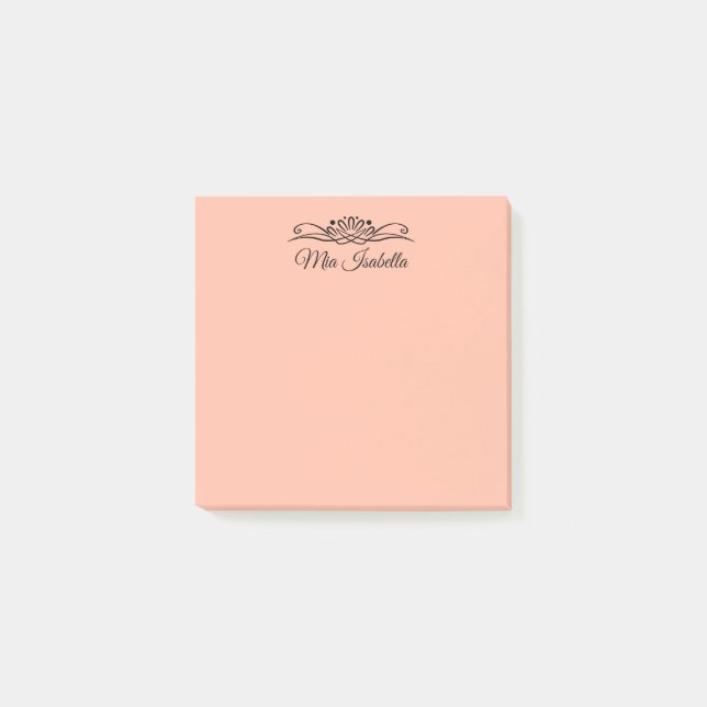 Trend-Farbe - Weichpfirsichhalterung Post-it Klebezettel (Vorderseite)