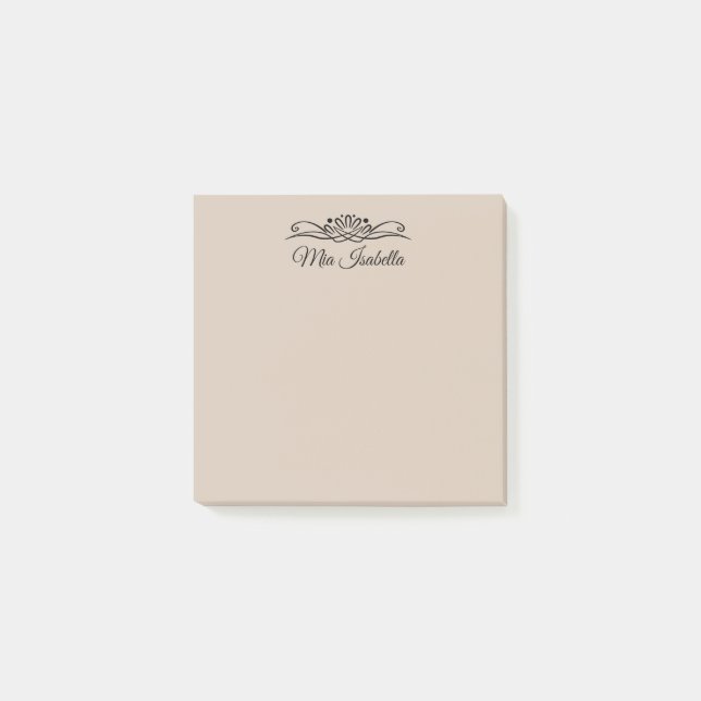 Trend Farbe - Weichtaupe Solid Post-it Klebezettel (Vorderseite)