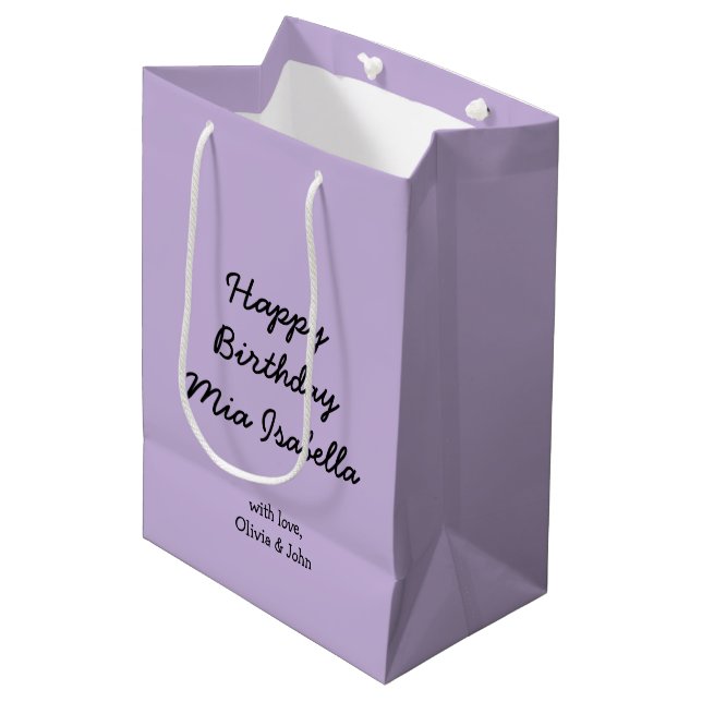 Trend Farbe - Weichviolett - Spezialverpackung für Mittlere Geschenktüte (Vorderseite Schrägansicht)