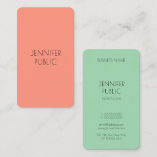 Trend-Farben - Moderne Vorlagenart Visitenkarte