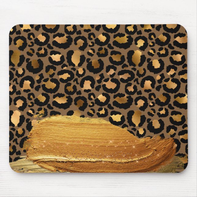 Trend Gold Schlaganfälle auf die Tigerhaut Mousepad (Vorne)