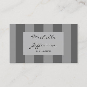 Trend Grau Muster Handschrift Manager Visitenkarte