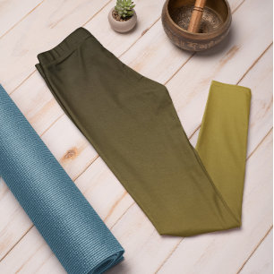 Trend Herbst Farbe Sonniges Olive Ombre Leggings