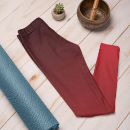 Trend im Herbst Farbe lebendig rot Ombre Leggings