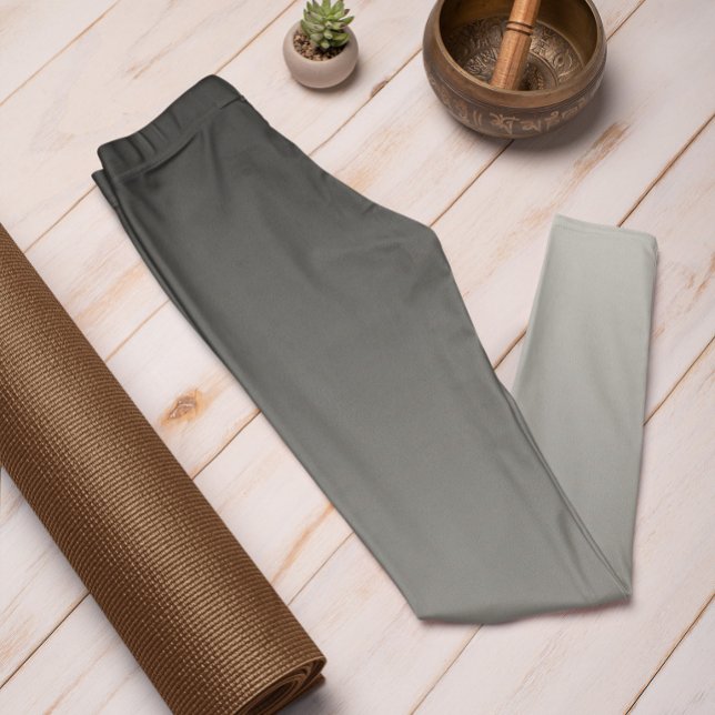 Trend im Herbst Farbe Silber Grau Ombre Leggings (Mockup 1 Silver Gray)