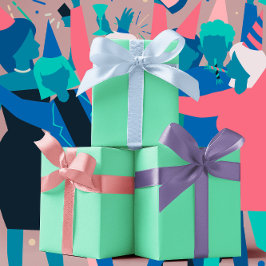 Trend - Mini-Grüne Farbe - Solid Geschenkpapier Set