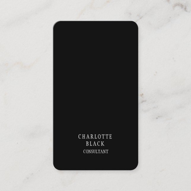 Trend Minimalistisch Schwarz-weiß kreativ Einfach  Visitenkarte (Vorderseite)
