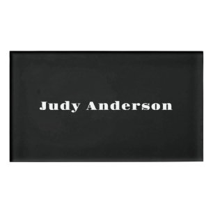Trend Schwarz Bold Professional Schlicht Modern El Namenschild