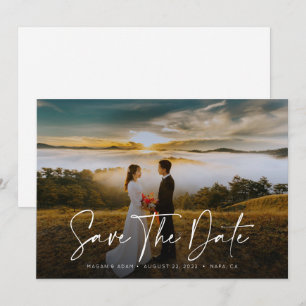 Trend Stilvolle Kalligraphie mit Foto Save the Dat Date