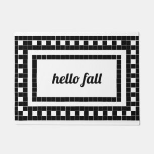 TrendAuch schwarz und weiß gestylte Fliesen Fußmatte