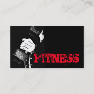 TrendBlack Red Fitness Sport Business Card Visitenkarte