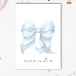 Trendblauer Bow Personalisiert mit Name Monogram Post-it Klebezettel