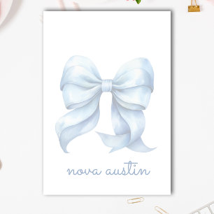 Trendblauer Bow Personalisiert mit Name Monogram Post-it Klebezettel
