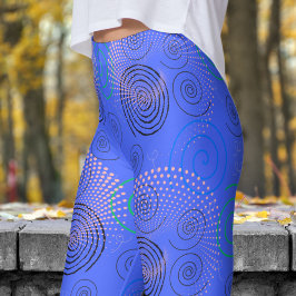 Trendblue Hypnotic Wirbel Pattern Leggings