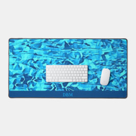 TrendBlue Pattern Wasserfarbe Abstrakt Schreibtischunterlage