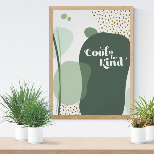 TrendCooles Green Gold Modernes Abstraktes Poster (Von Creator hochgeladen)