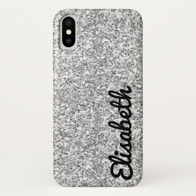 Trenddrucker Glitzer personalisiert Case-Mate iPhone Hülle (Rückseite)