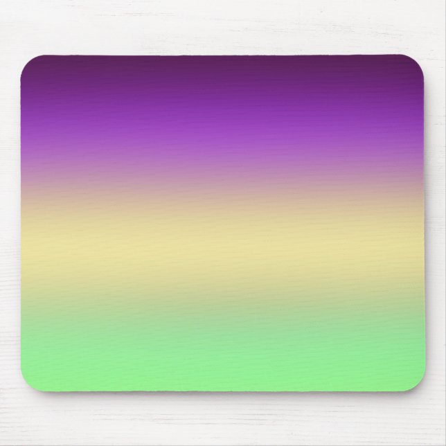 Trenddunkelgelber, lila, hellgelber Farbverlauf Mousepad (Vorne)