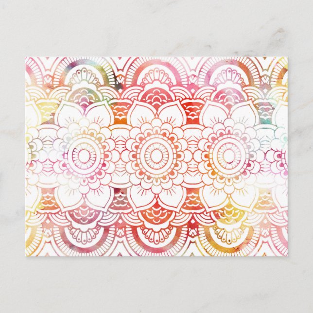 Trendelegante Korallenfloralandschaft Postkarte (Vorderseite)