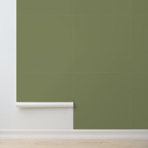 Trendfarbe Reed Green Minimalistische Tapete 