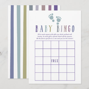Trendfarben Boy Baby Shower Baby Bingo Einladung