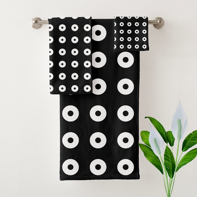 Trendfarbene Abstrakte Kreise Badhandtuch Set (Von Creator hochgeladen)