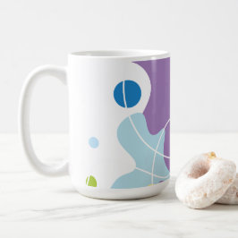 Trendfarbene abstrakte Muster in lila und blauen F Kaffeetasse