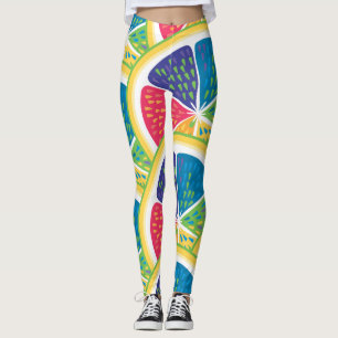 Trendfarbene Abstrakte Regenbogenmuster Leggings