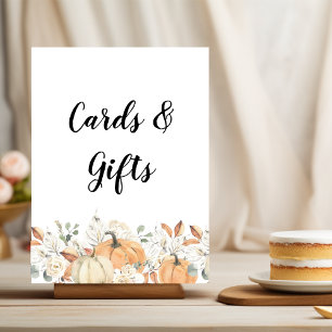 Trendfarbene Blume & Pumpkins Herbst Poster