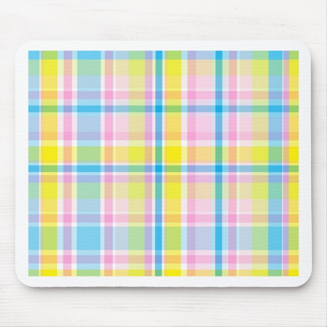 Trendfarbene, gelb-blaue Teermotive-Accessoires Mousepad (Vorne)
