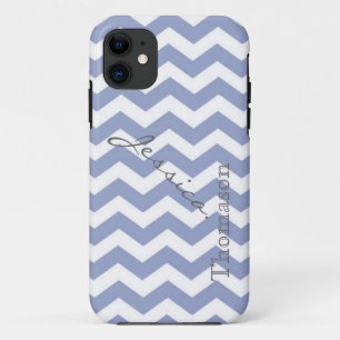 Trendfarbene, klassisch hellblaue Zickzack Zickzac Case-Mate iPhone Hülle