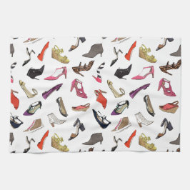 Trendfarbene Modeschuhe Küchentücher