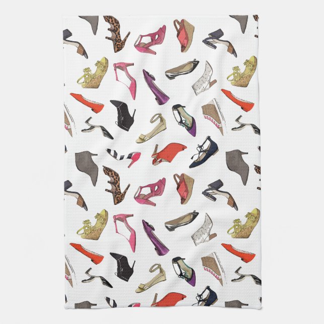 Trendfarbene Modeschuhe Küchentücher (Vertikal)