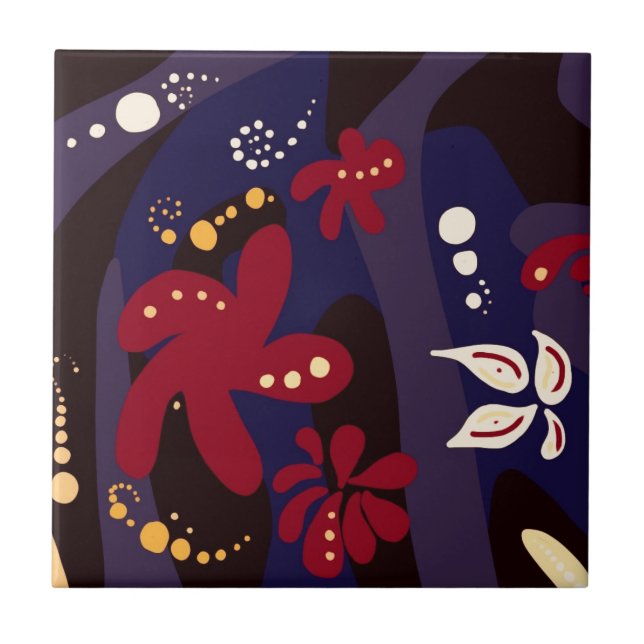 Trendfarbene Muster-Accessoires, schwarz, lila abs Fliese (Vorderseite)