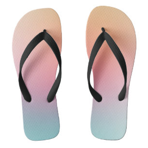 Trendfarbene Regenbogenfarben Rosa Rosa Orange Gel Flip Flops