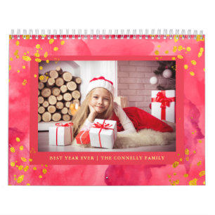 Trendfarbene Wasserfarbe mit Gold   FOTO Kalender