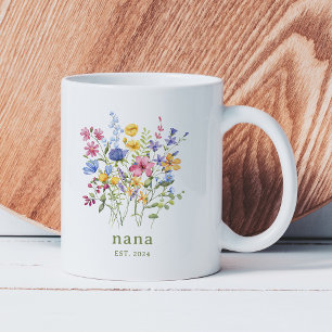 Trendfarbene Wildblumen   Nana Kaffeetasse